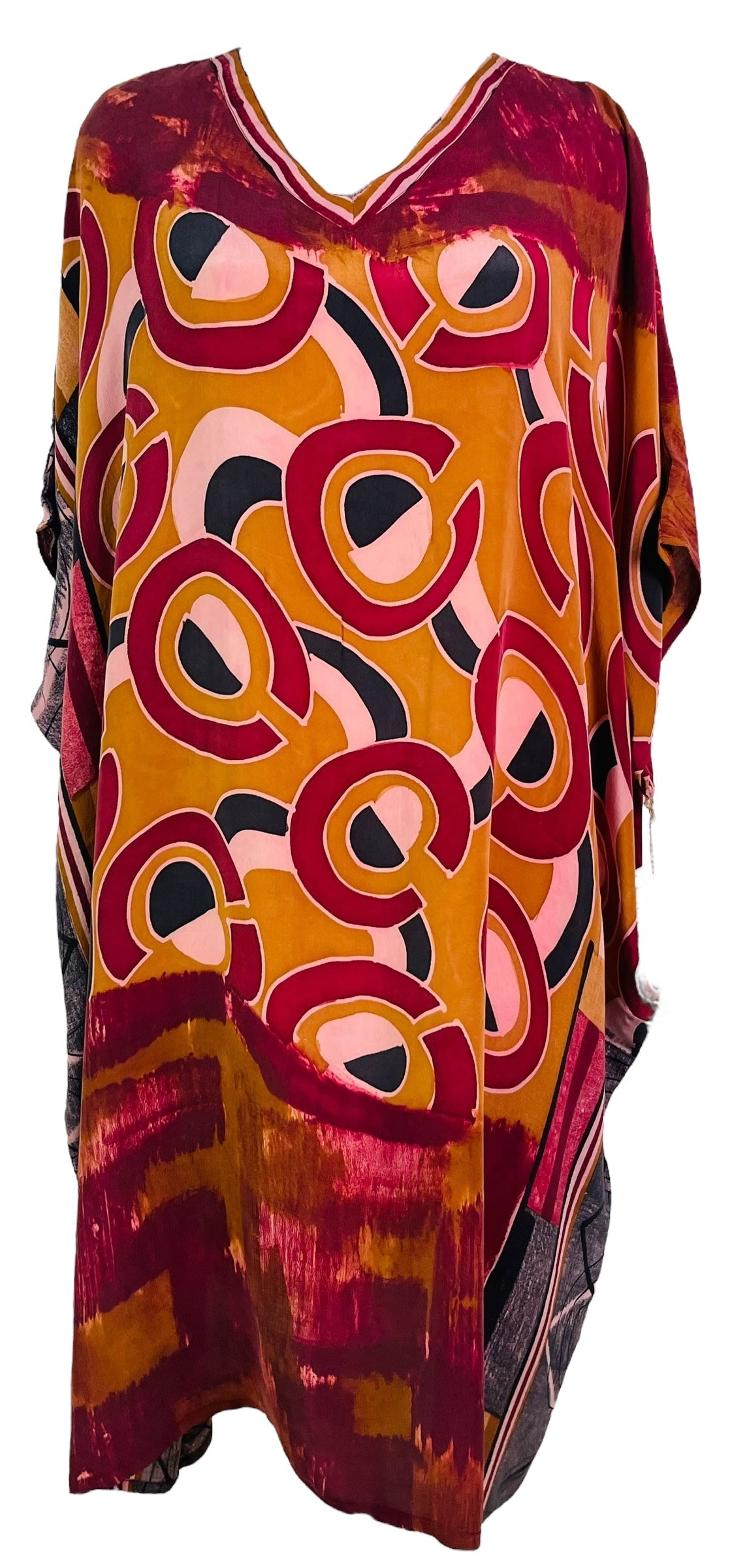 PRC6763 Avatar Pure Silk Midi Length Kaftan