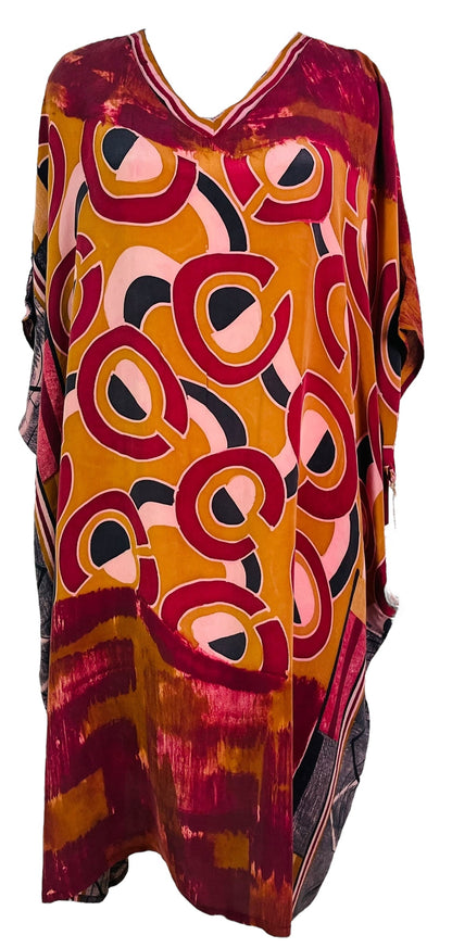 PRC6763 Avatar Pure Silk Midi Length Kaftan