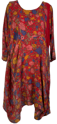 PRC7164 Robe Tunique Longue Sculpturale en Pure Soie Avatar