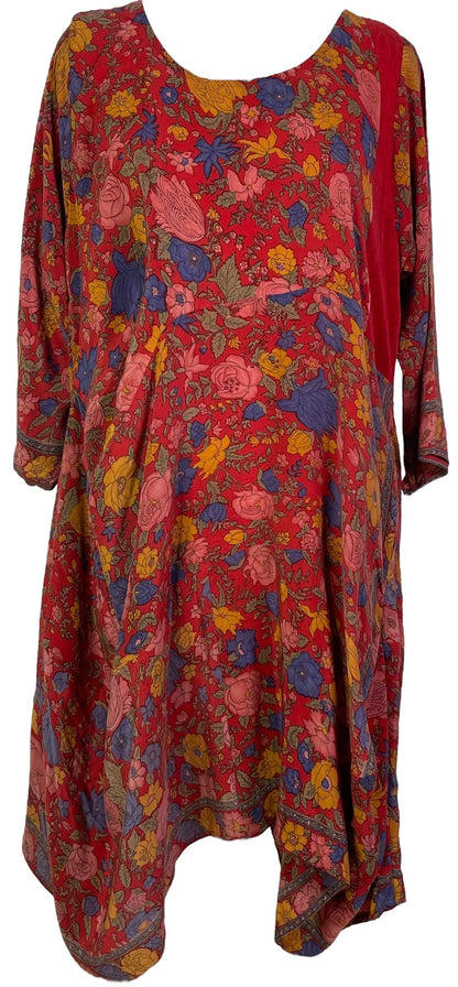 PRC7164 Robe Tunique Longue Sculpturale en Pure Soie Avatar