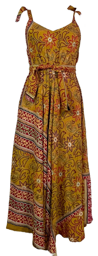 PRC7679 Avatar Pure Silk Maxi Dress with Belt
