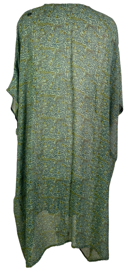 PRG7362 Sheer Avatar Pure Silk Midi Length Kaftan