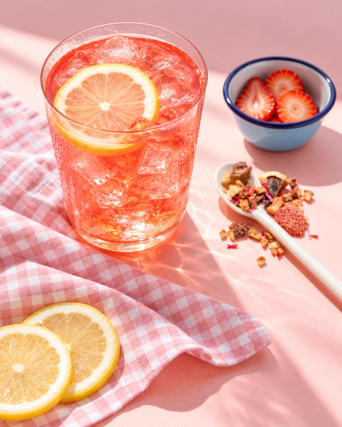 Thé à la limonade rose