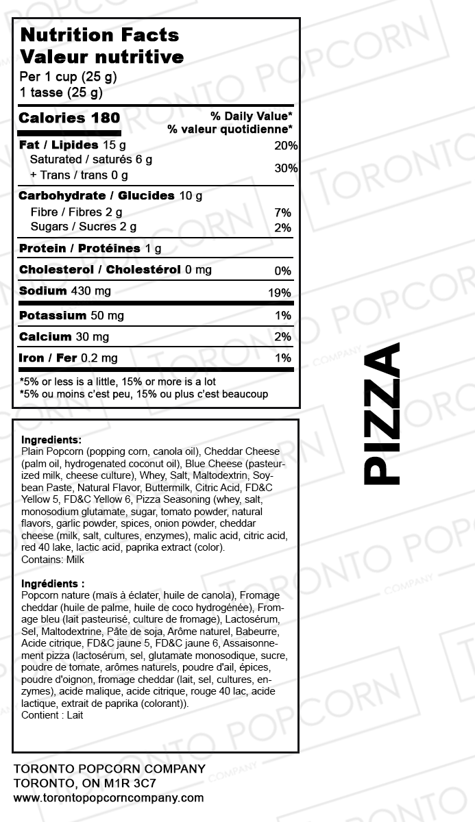 Popcorn saveur pizza