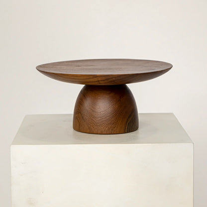 Plateau à gâteau en bois de teck
