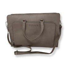 Sac pour Ordinateur Portable en Cuir Taupe | Elizabeth