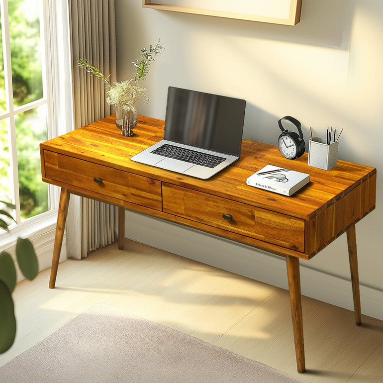 Bureau de travail en bois massif 48" Lagom avec tiroirs