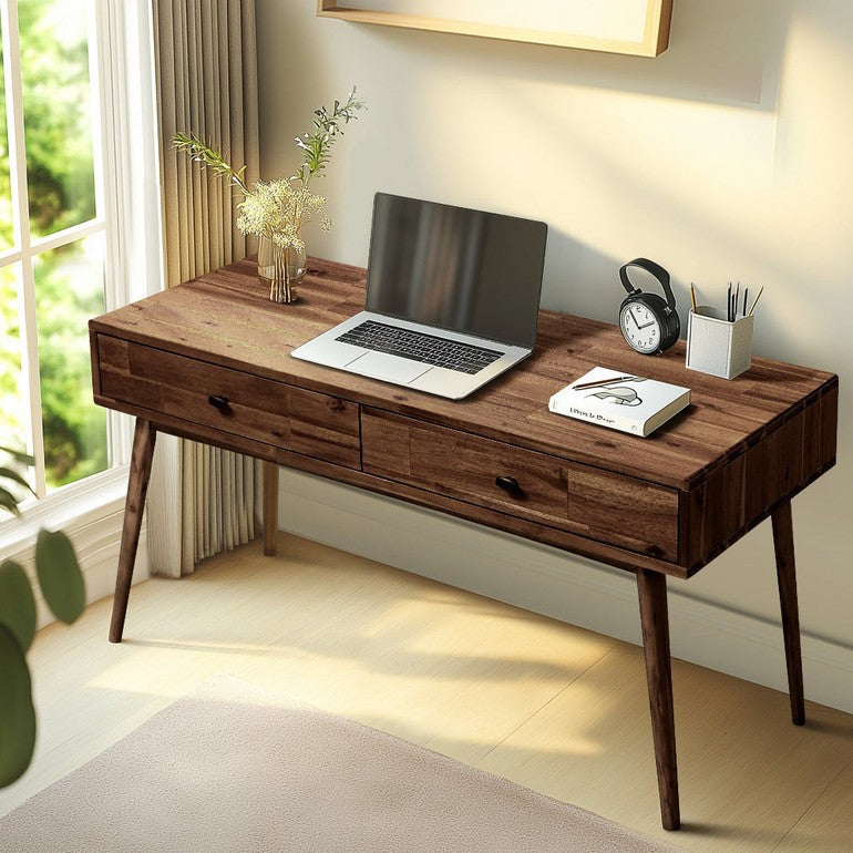 Bureau de travail en bois massif 48" Lagom avec tiroirs
