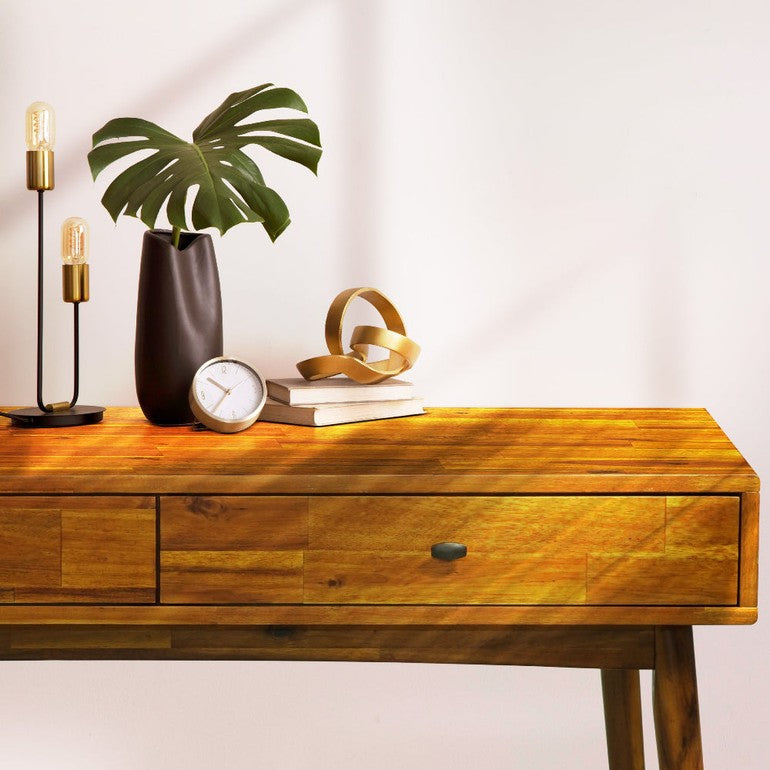 Bureau de travail en bois massif 48" Lagom avec tiroirs