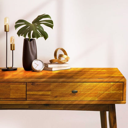 Bureau de travail en bois massif 48" Lagom avec tiroirs