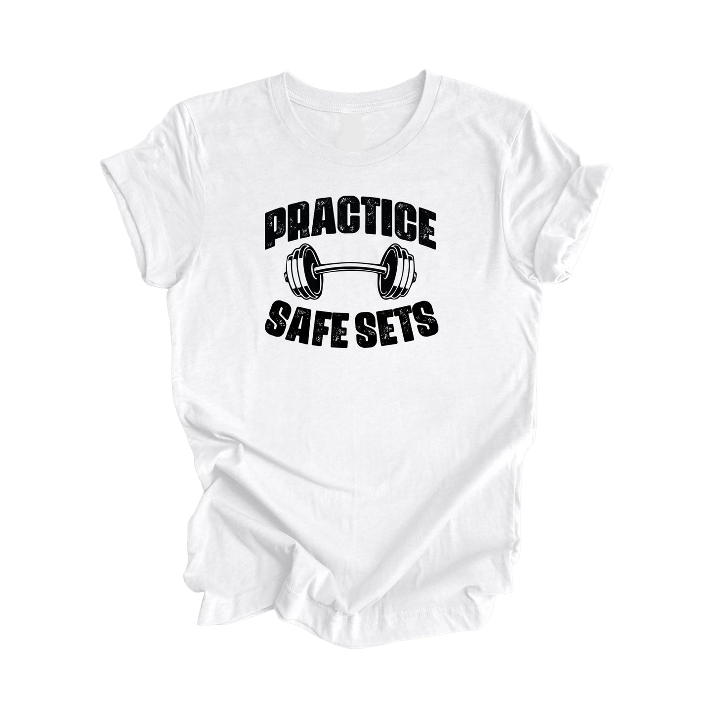 Entraînez-vous en toute sécurité - Cadeau de gym, T-shirt d'entraînement, T-shirt de gym, Cadeau pour les amateurs de gym, T-shirt d'entraîneur de gym, T-shirt de fitness, T-shirt de gym amusant - Inspired X