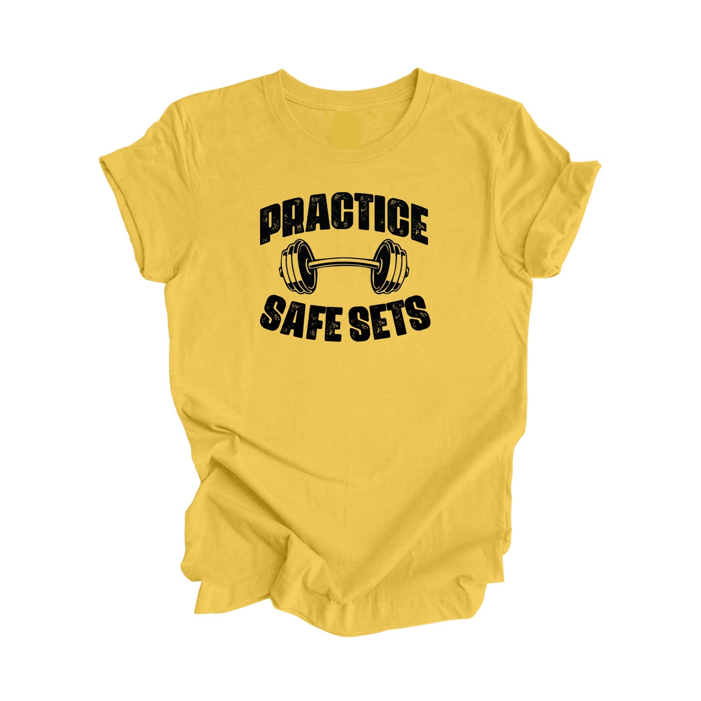 Entraînez-vous en toute sécurité - Cadeau de gym, T-shirt d'entraînement, T-shirt de gym, Cadeau pour les amateurs de gym, T-shirt d'entraîneur de gym, T-shirt de fitness, T-shirt de gym amusant - Inspired X