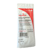 Pansement compressif avec attaches en gaze
