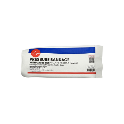 Pansement compressif avec attaches en gaze