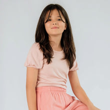 Youth Bamboo Puffed Sleeve T-Shirt | Rosewood