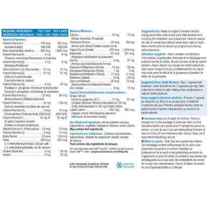 Progressive MULTIVITAMIN PRENATAL, 120 VCaps