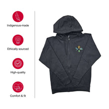 Sweat à capuche zippé brodé Protection Path
