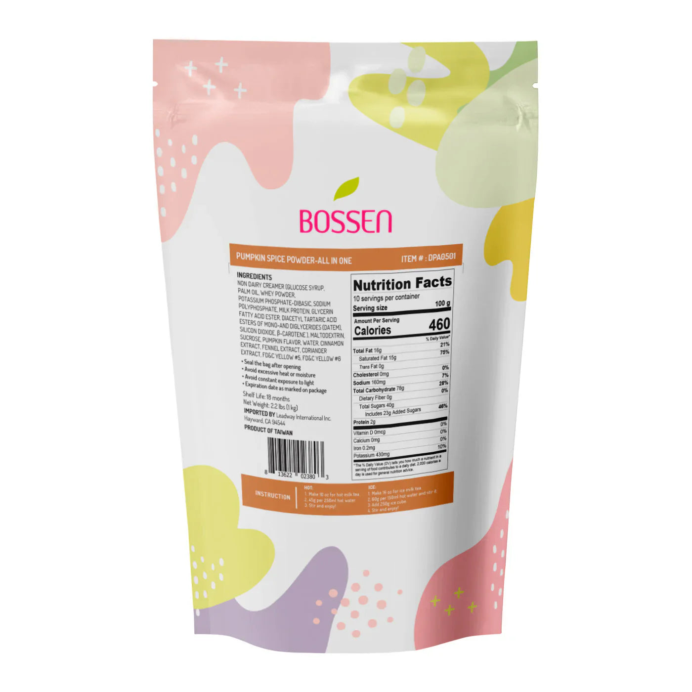 Mélange pour boisson aux épices de citrouille | Tout-en-un | NOUVEAU | Sac de 2,2 lb - Bossen Canada - Livraison gratuite au Canada pour les commandes de plus de 199 CAD