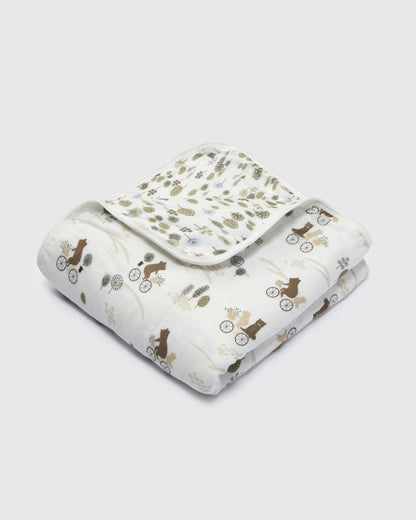 Muslin Quilt - Bears on Bikes