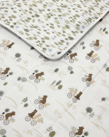Muslin Quilt - Bears on Bikes