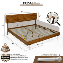 Cadre de lit Frida Deluxe en bois massif