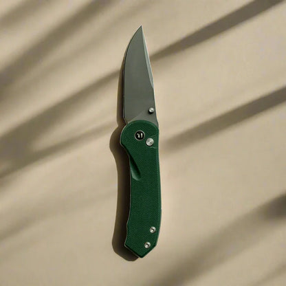 Couteau pliant Quick Clip - Acier 14C28N, G10 vert militaire