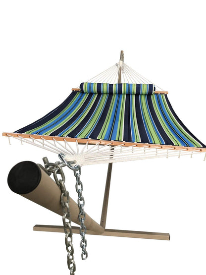 Hamac matelassé de luxe avec support en bambou