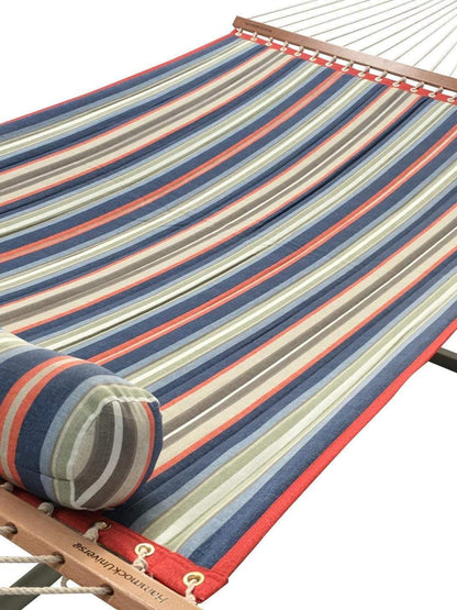 Hamac matelassé de luxe avec support en bambou