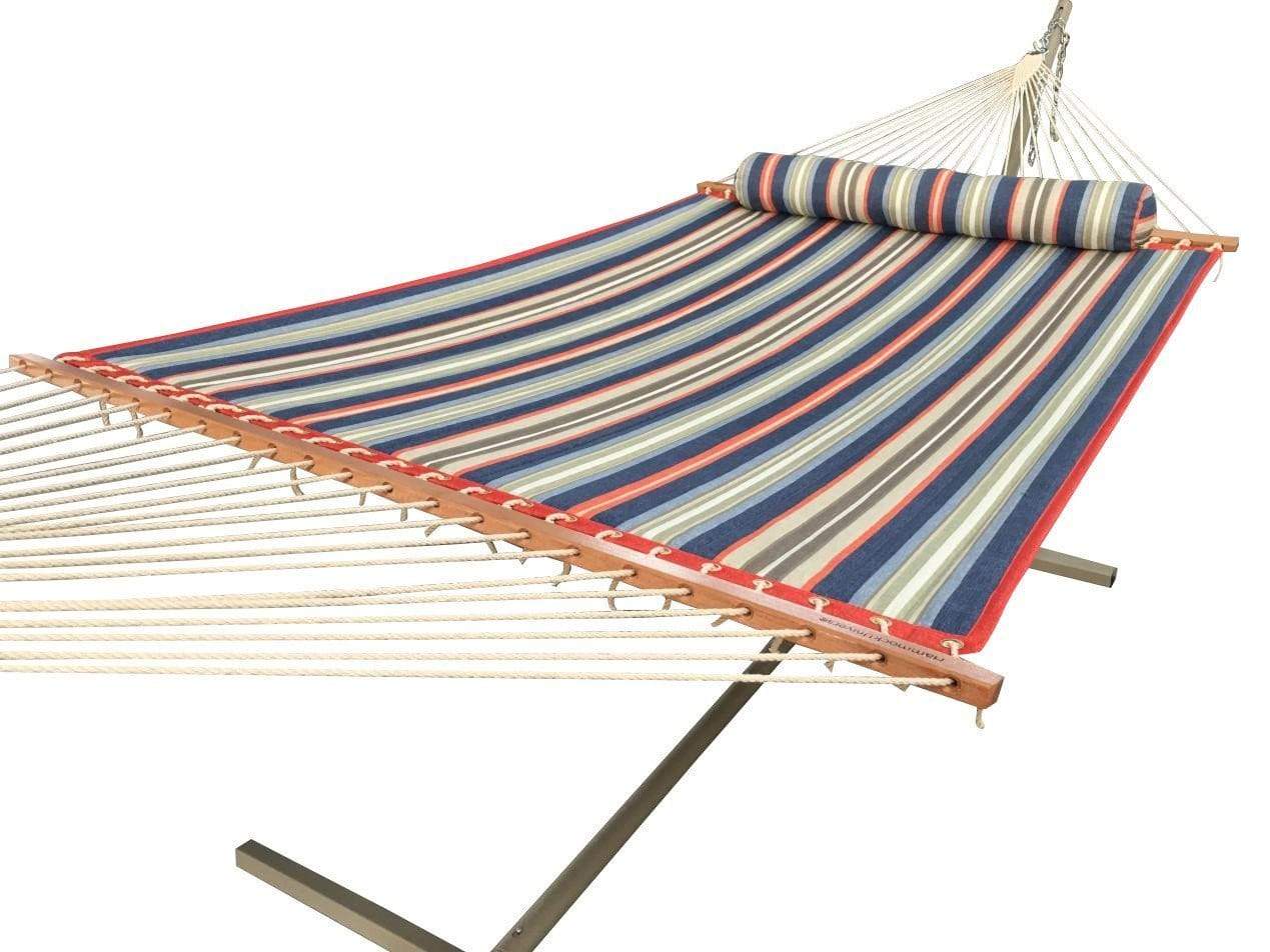 Hamac matelassé de luxe avec support en bambou
