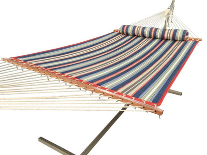 Hamac matelassé de luxe avec support en bambou
