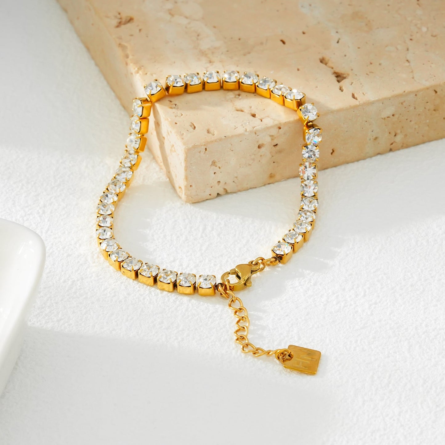 RITMO Gold : Bracelet Tennis Classique – Élégance Intemporelle pour Chaque Occasion
