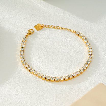 RITMO Gold : Bracelet Tennis Classique – Élégance Intemporelle pour Chaque Occasion