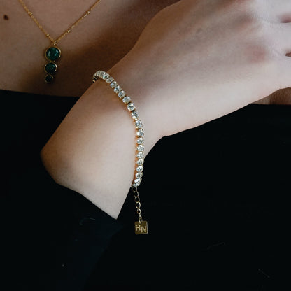 RITMO Gold : Bracelet Tennis Classique – Élégance Intemporelle pour Chaque Occasion
