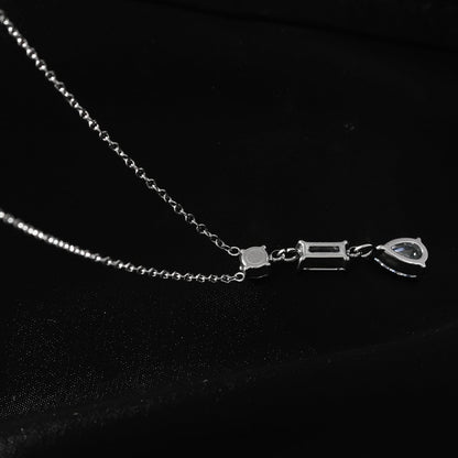 Collier chaîne avec pendentif Style ROCHINA Argent : un trio de breloques en oxyde de zirconium