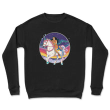 T-shirt col rond Femme Licorne Arc-en-ciel