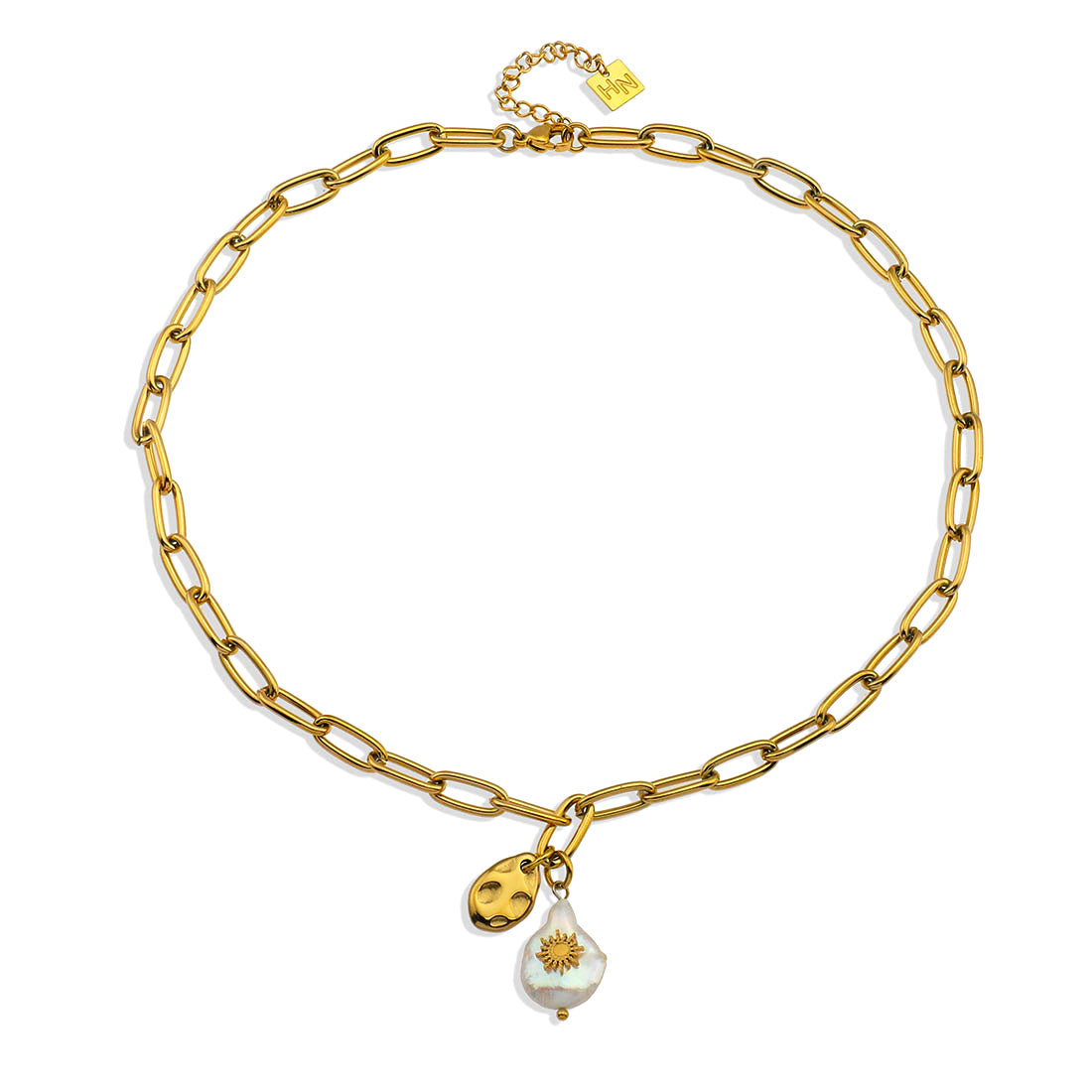 Collier chaîne RYANN avec duo de mini pendentifs.