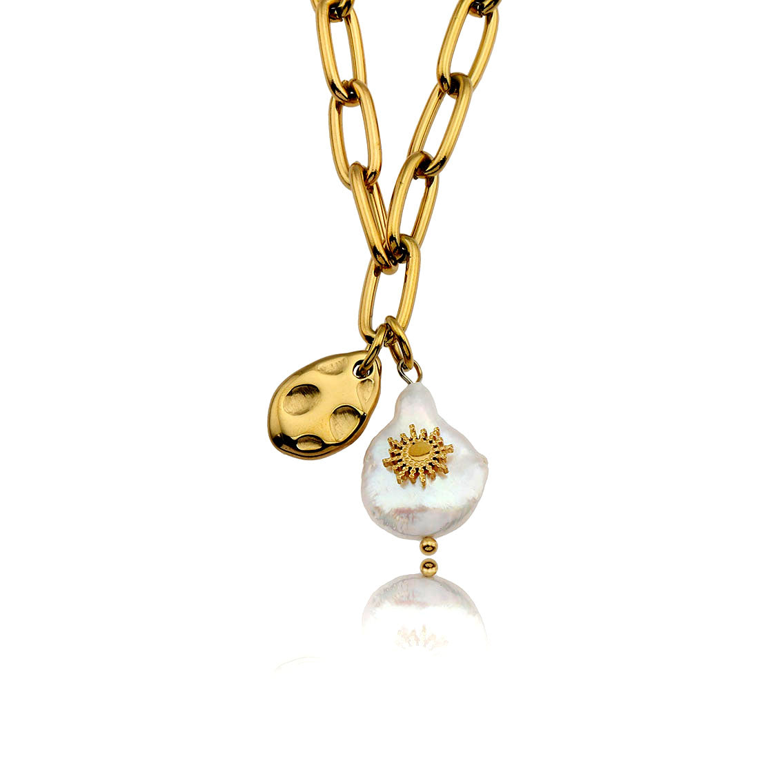 Collier chaîne RYANN avec duo de mini pendentifs.
