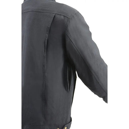 Chemise de motard blindée noire Milwaukee Leather pour hommes avec fibres renforcées