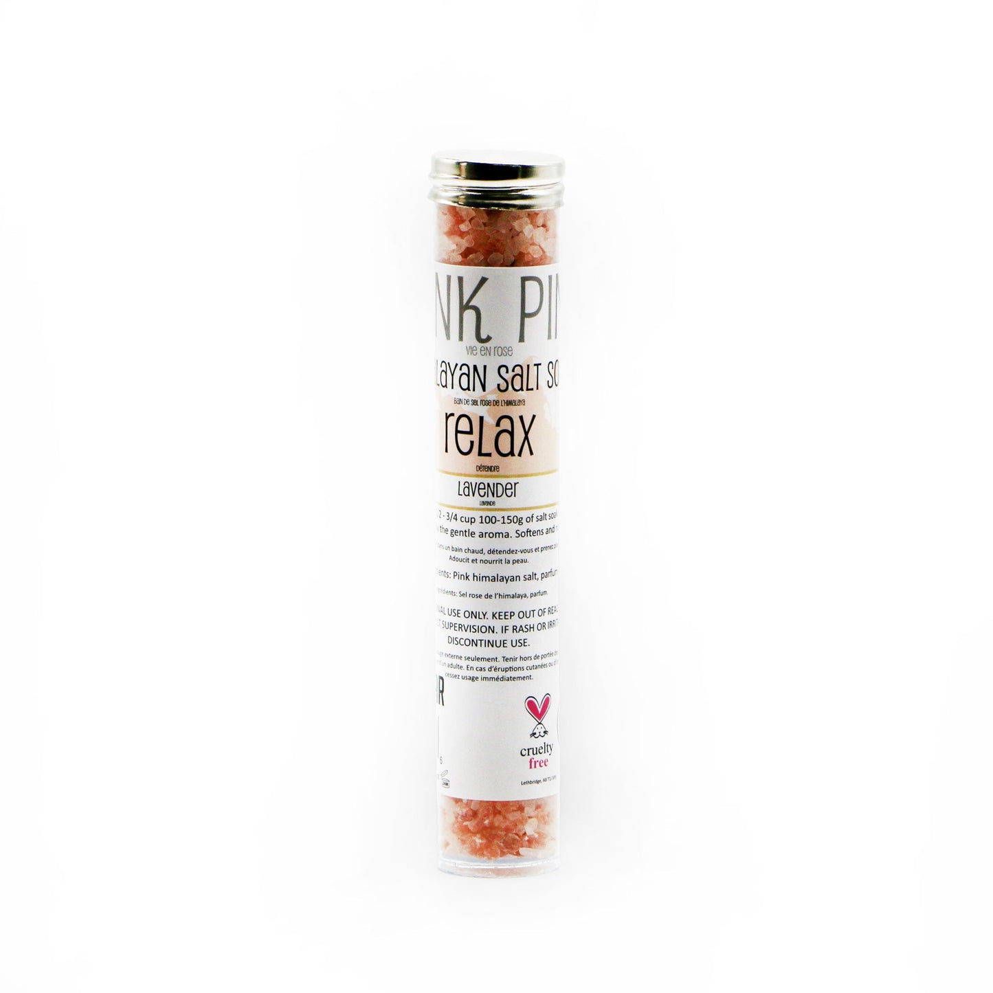 Détendez-vous avec le sel rose de l'Himalaya de Think Pink