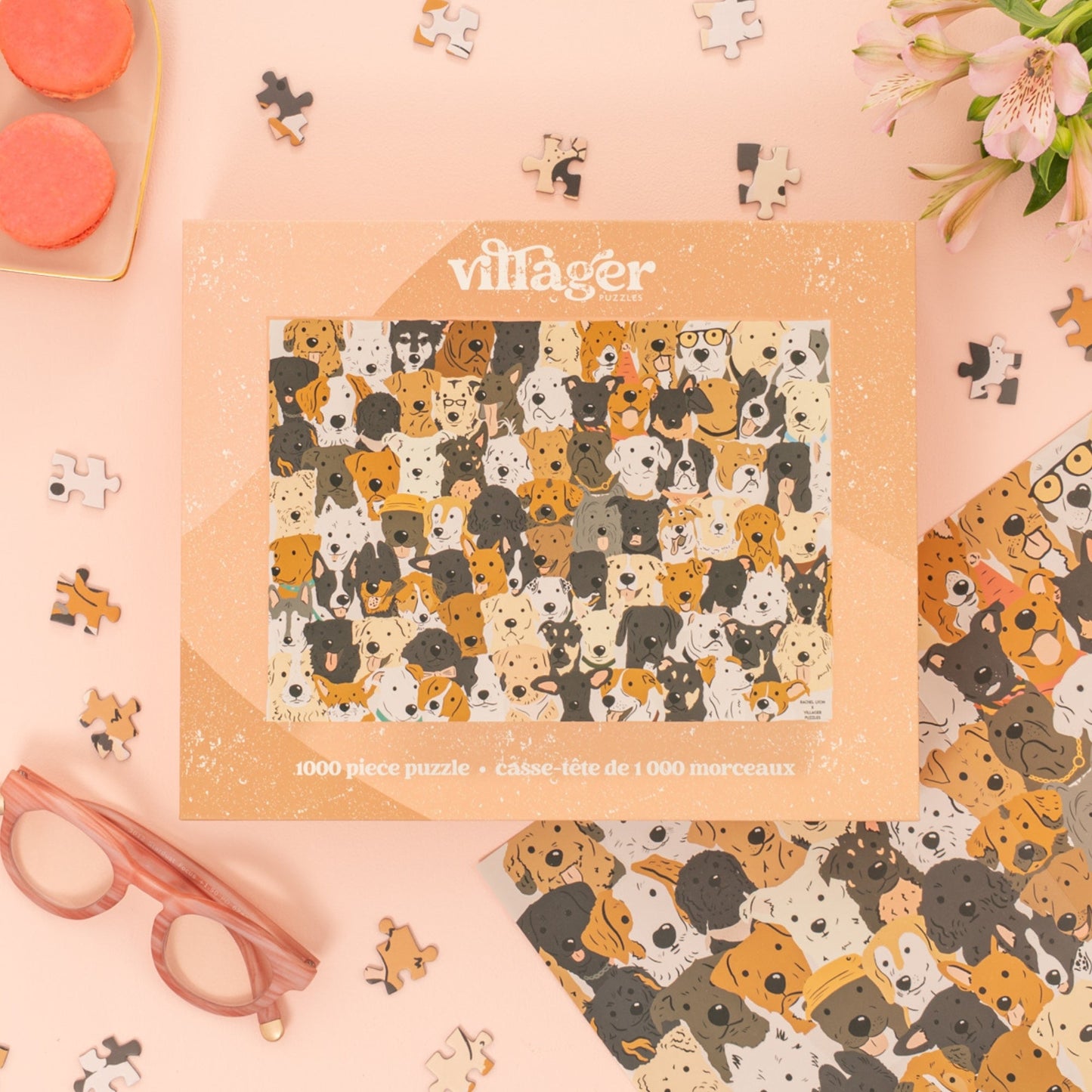 Chiens secouristes | Puzzle de 1000 pièces pour adultes | Conçu au Canada par Rachel Lyon