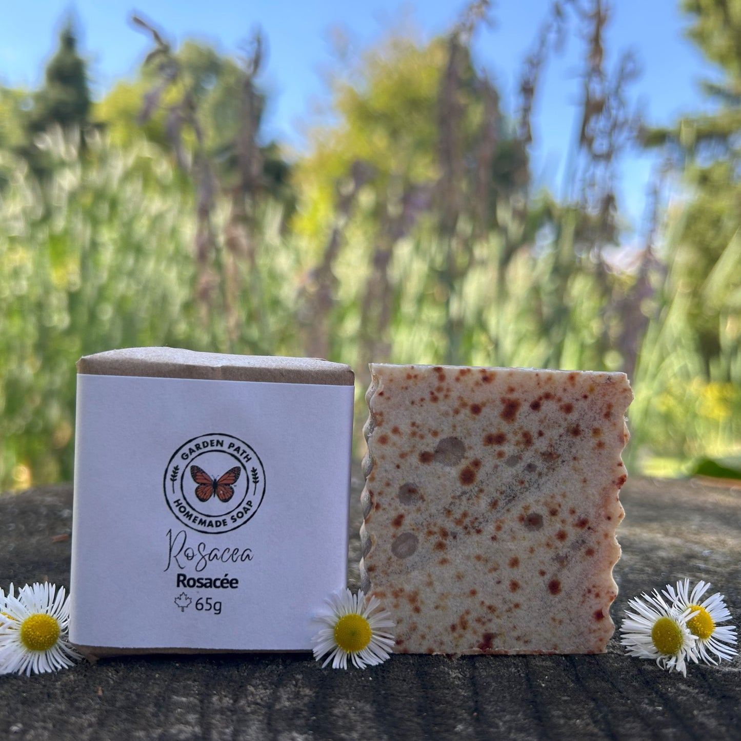 Savon en Barre Visage - Rosacée | Ingrédients 100% Naturels Anti-Inflammatoires