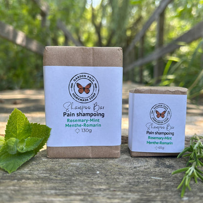 Rosemary Mint Shampoo Bar 100% Natural Ingredients Made with Beer