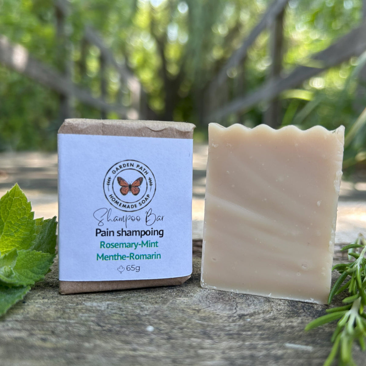Rosemary Mint Shampoo Bar 100% Natural Ingredients Made with Beer