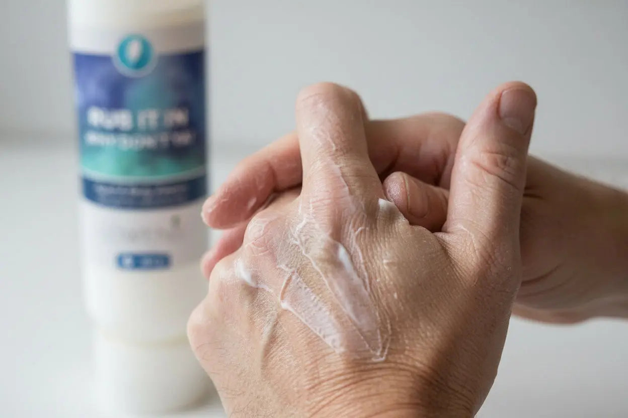 Rub it in Why Don’t Ya! Lotion pour les mains et le corps, formulée par un pharmacien