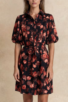 Robe Chemise à Imprimé Floral Ruby
