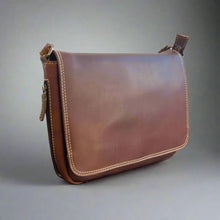 Sac Organiseur Horizontal en Cuir Pleine Fleur Rugged Earth
