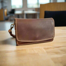 Sac Organiseur Petite Taille en Cuir Pleine Fleur Rugged Earth