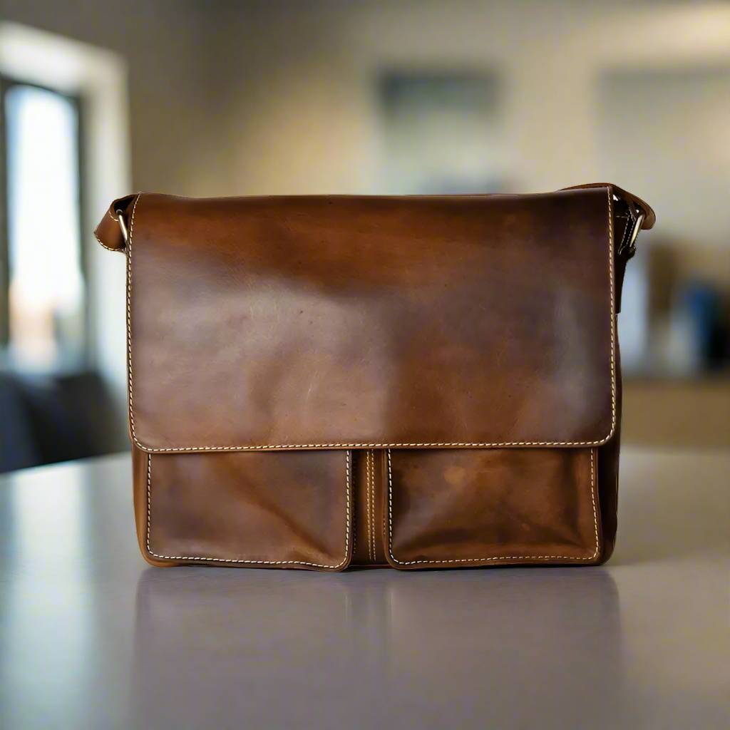 Sac bandoulière en cuir Rugged Earth