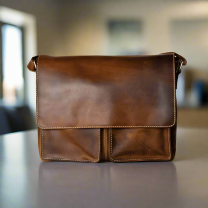 Sac bandoulière en cuir Rugged Earth