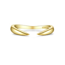 925 Sterling Silver Gold Talon Open Ring